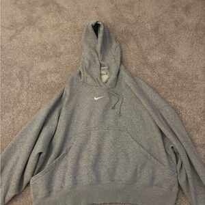 Nike Gray Sweater with Classic Swoosh
